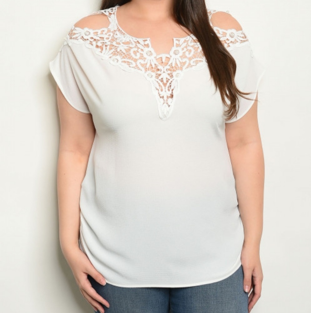 White Cold Shoulder Blouse